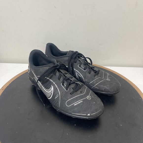 Nike Mercurial Vapor 15 Academy Soccer Cleats Youth US 4.5Y Black White FG - Picture 2 of 13